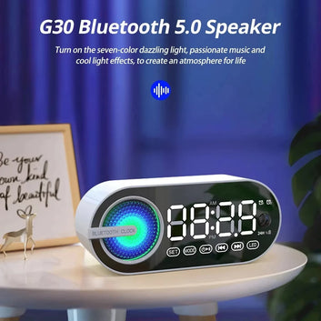 Xiaomi Alarm Clock Caixa De Som Bluetooth Speaker Portable Sound Box Music Wireless Radio FM Subwoofer Bocina Bass Lamp Column