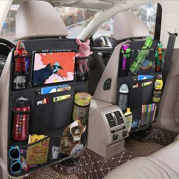 Car Backseat Organizer 9 Storage Pockets Seat Back Protectors Kick Mats for Kids Toddlers Accessories Car Seat back Storage