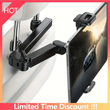 Telescopic Car Rear Pillow Phone Holder Tablet Rotating Holder Car Back Seat Stand Headrest Bracket Universal Holder Accessories