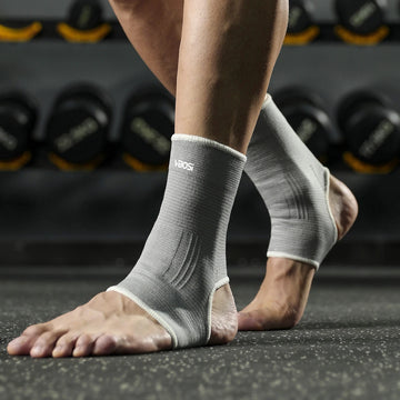 1 Pair One Size Elastic Breathable Ankle Support Sleves for Running Basketball Cycling