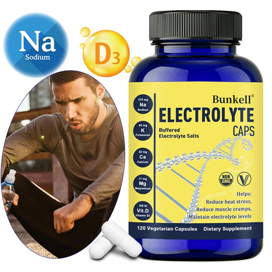 Bunkell Electrolyte Capsules - for Running, Endurance Sports Nutrition, Running Supplements - Maintaining Electrolyte Levels