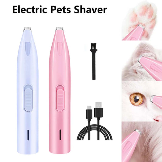 Pet Electric Shaver Professional Pet Foot Hair Trimmer With LED Light For Dog and Cat Foot Ear Eye Toe Grooming Kit Hair Clipper