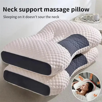 New Neck Pillow Help Sleep Protect The Neck Cervical Orthopedic Soybean Fiber Massage Household SPA Pillow For Sleeping Almohada